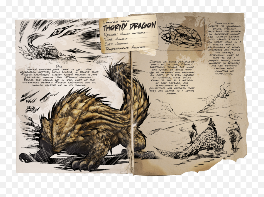 Thorny Dragon - Official Ark Survival Evolved Wiki Thorny Dragon Ark Emoji,Do Bearded Dragons Change Color Do To Emotion