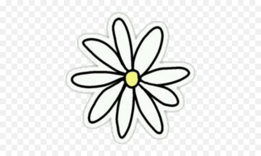 Popular Tumblr Sticker Flower Image - Desain Interior Exterior Transparent Hand Drawn Daisy Emoji,Drawing Emoticons Tumblr