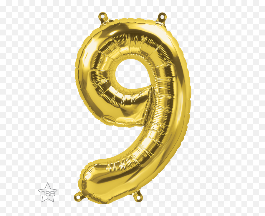16 Number Age 99th Birthday - Nine Gold Shape Foil Silver Number 9 Balloon Emoji,Eight Ball Emoji