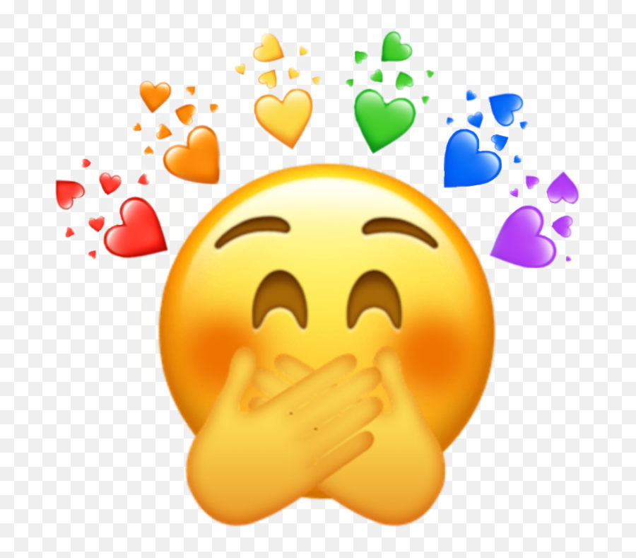 Thankyou Thank You So Much Sticker - Aesthetic Rainbow Heart Crown Emoji,Goal Emoji