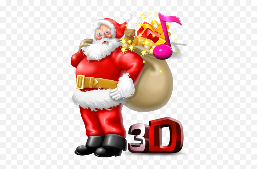 Santa Claus 3d Live Wallpaper - Christmas Santa Claus 3d Hd Emoji,Santa Emoji Iphone