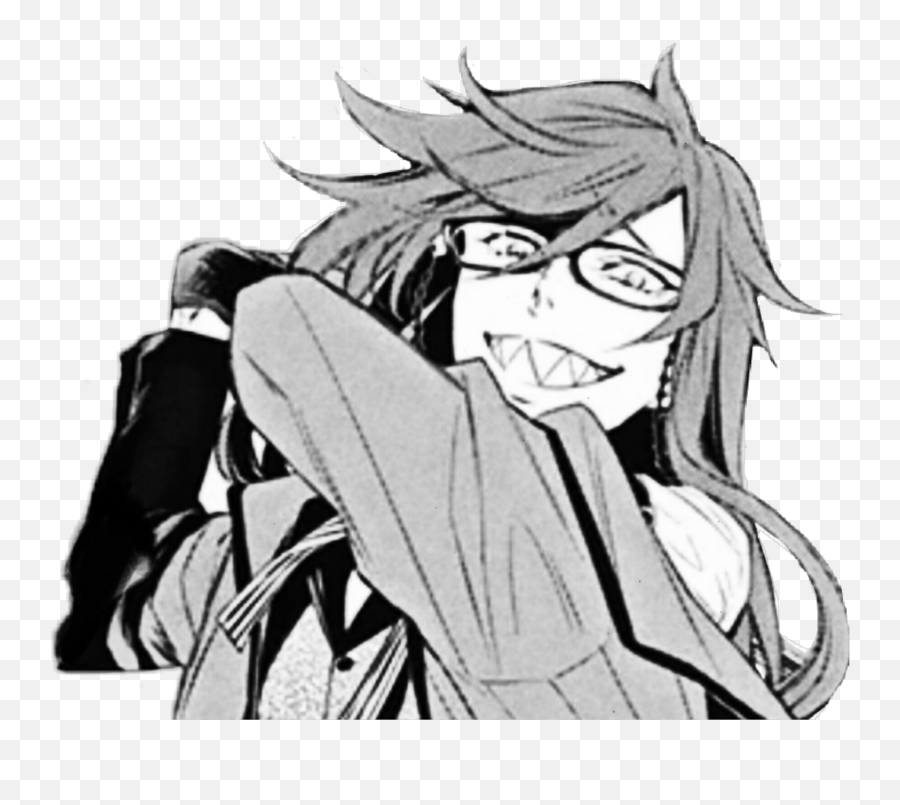 Grell Kuroshitsuji Sticker - Black Butler Grell Manga Emoji,Grell Sutcliff Emojis