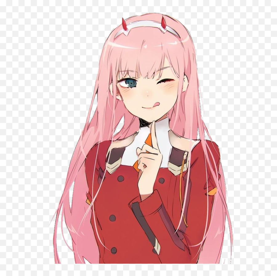 Popular And Trending Waifu Stickers On Picsart - Gambar Anime Zero Two Emoji,Waifu Emojis