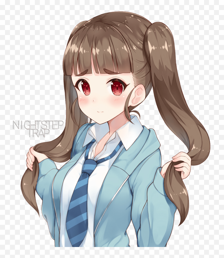 Anime Girl Smiling And Blushing - Novocomtop Anime Girl Blush Emoji,Nisekoi Discord Emojis