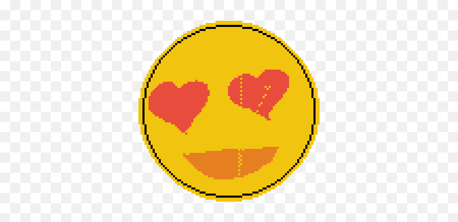 Download Heart Eye Emoji - Minecraft Circle 64 Diameter,Heart Eye Emoji