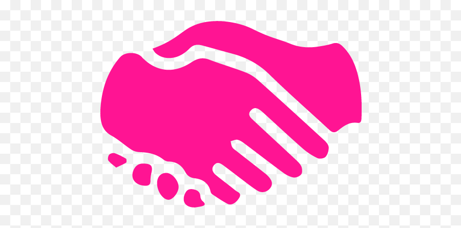 Deep Pink Handshake 2 Icon - Free Deep Pink Handshake Icons Emoji,Finger Shaking Emoticon