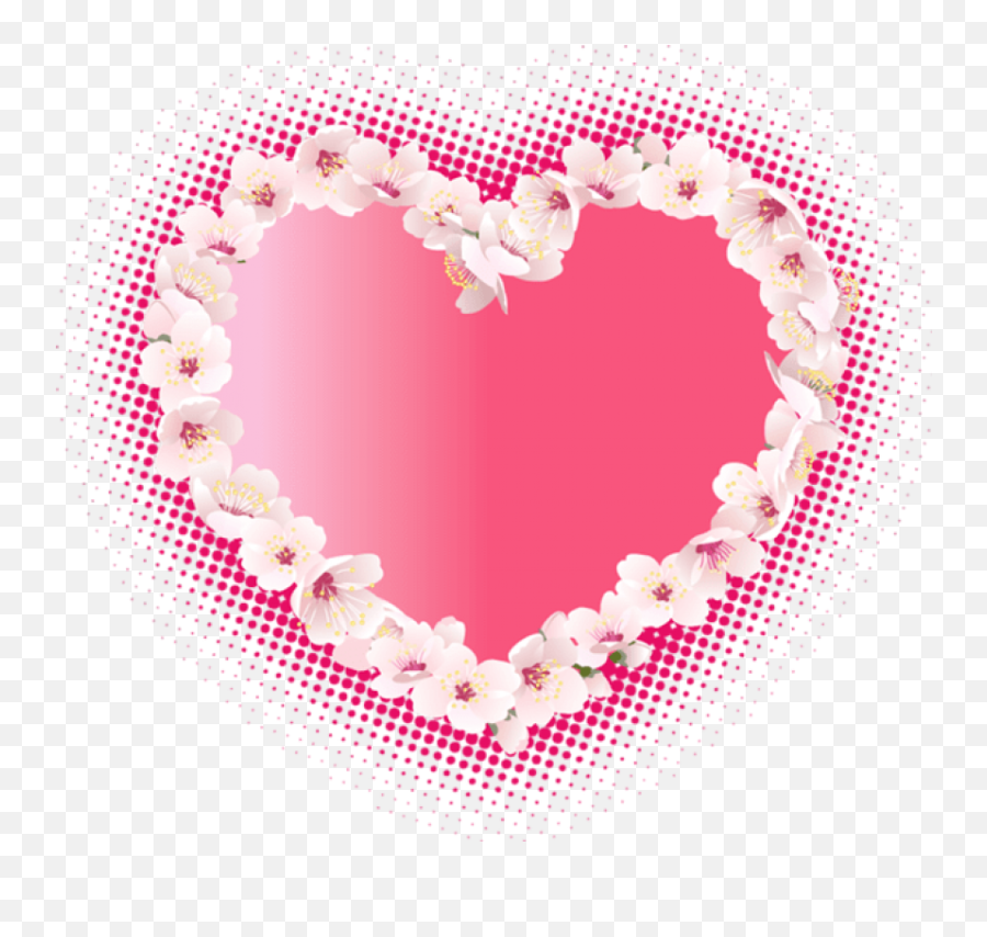 Free Png Pink Heart With Flowers Png - Hearts And Flowers Pink Hearts And Flowers Clip Art Emoji,Heart Emojis Transparent Tumblr