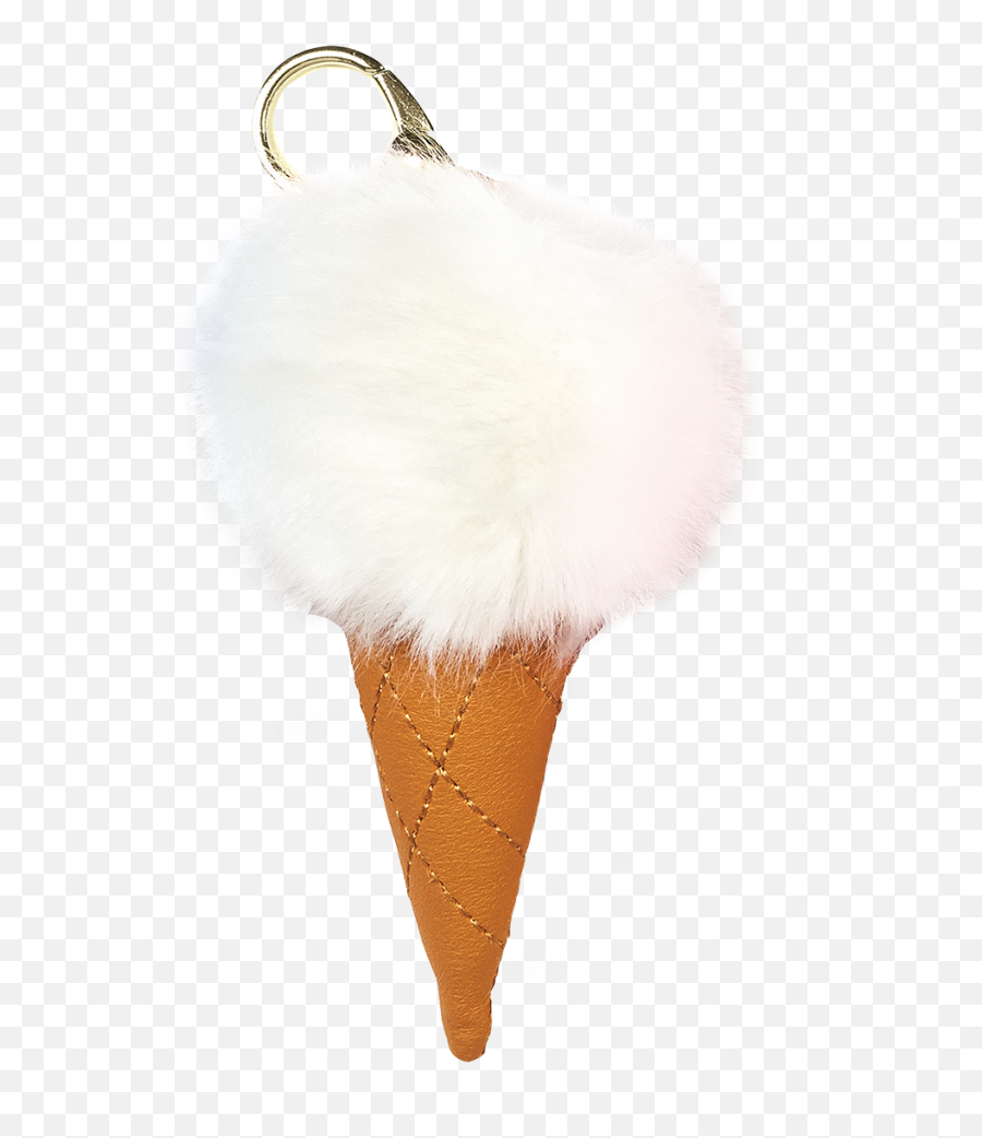 Ice Cream Furry Pom - Pom Clip White Solid Emoji,What Is The Ice Cream Emoji
