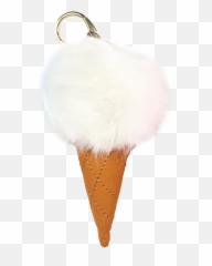 Ice Cream Furry Pom - Pom Clip White Solid Emoji,What Is The Ice Cream Emoji
