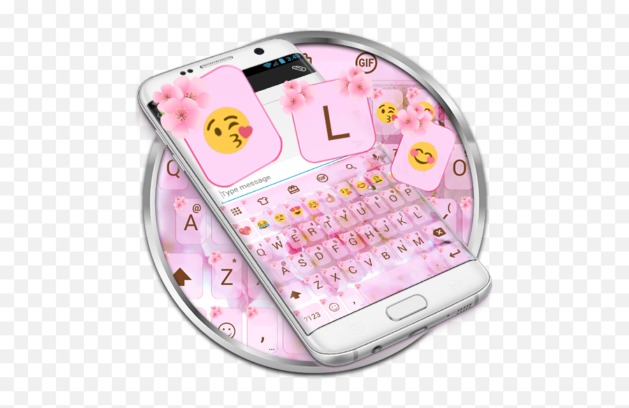 Love Cherry Valentine Emoji Keyboard Theme U2013 Apps On Google Play - Smartphone,Emoji Nick Bean