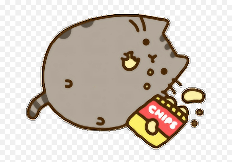 Pusheen Chips Crisps Cat Sticker By S - Pusheen Chips Emoji,Chips Text Emoji