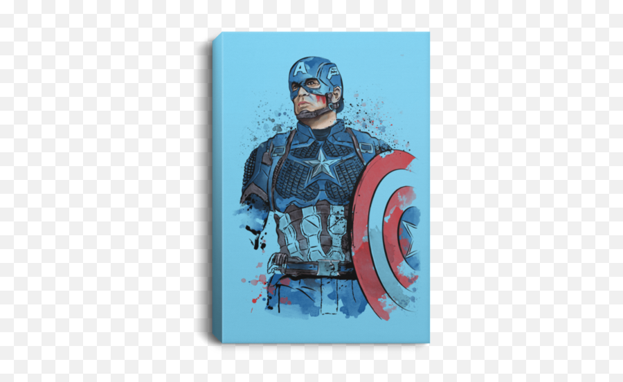 Canvas Wall Art U2013 Pop Up Tee Emoji,Captain America Shield Emoticon