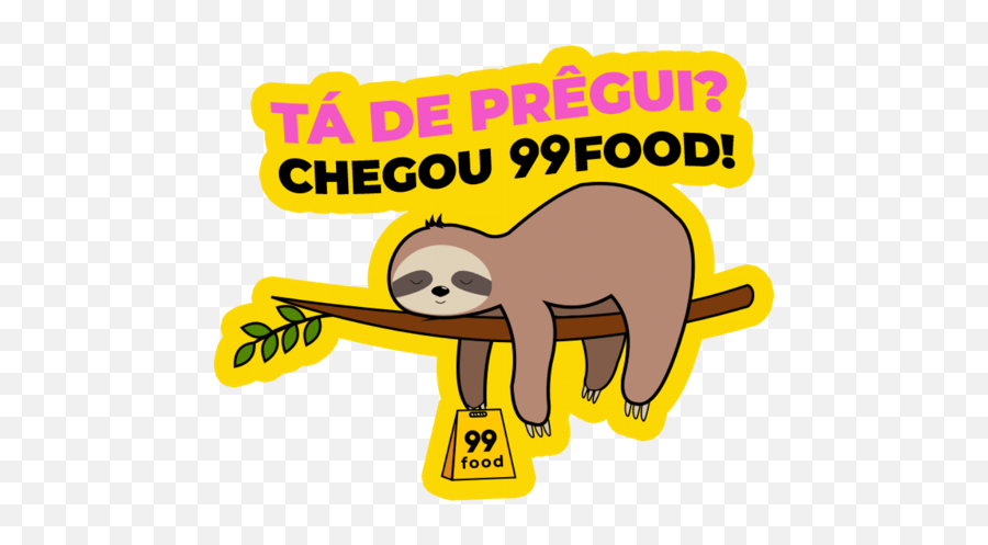 Chegou 99food Emoji,Emojis Animated Sloth