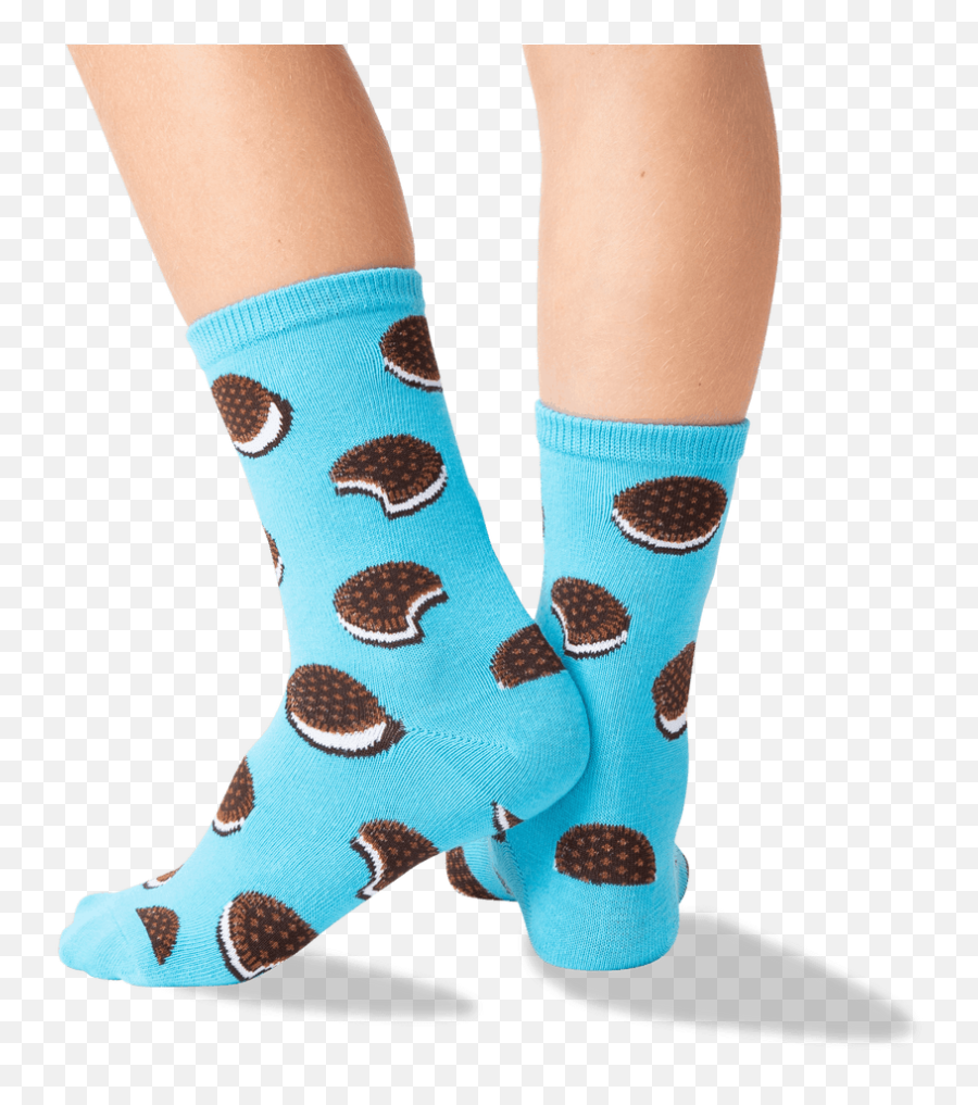 Kidu0027s Sandwich Cookie Crew Socks Emoji,Blue Emoji Eating Cookie Png