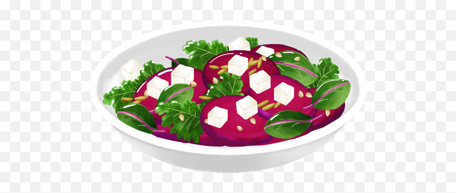 Beetroot With Cheese And Grain Salad Emoji,Plate Full Of Food Emoji