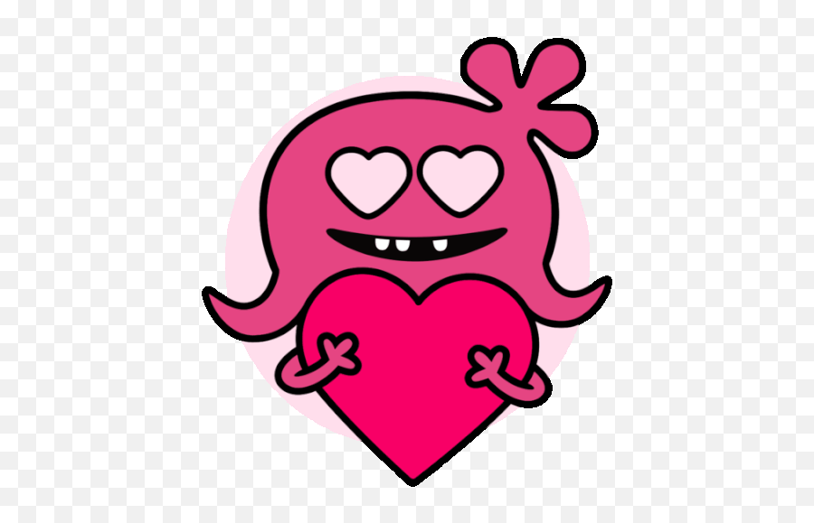 Moxy In Love With Heart Eyes Sticker - Ugly Dolls Heart Eyes Emoji,Love Emoji Heart Eyes