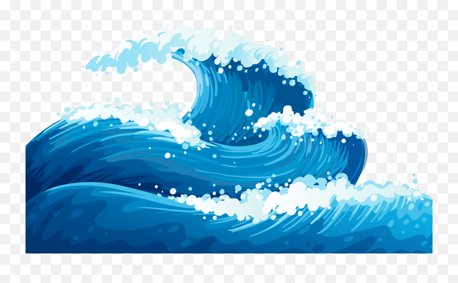 Photos Of Ocean Wave Clip Art Vector - Transparent Background Wave Clipart Emoji,Tsunami Emoji