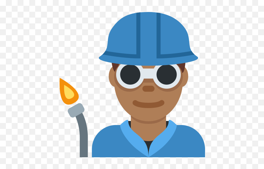 Man Factory Worker Emoji With Medium - Clip Art,Construction Equipment Emoji