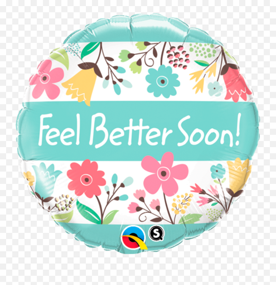Feel Better Soon Flowers Foil Balloon U2014 Creative Balloons Emoji,Feel Better Soon Emoji