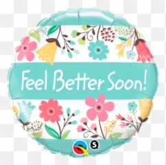 Feel Better Soon Flowers Foil Balloon U2014 Creative Balloons Emoji,Feel Better Soon Emoji