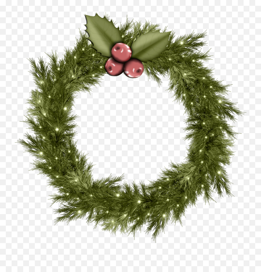 Cool Christmas Wreath Png Image - Transparent Transparent Background Wreath Png Emoji,Christmas Reef Emoji