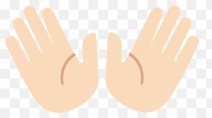 Open Hands Light Skin Tone Emoji - Manos Animadas De Colores,Imagen De Emojis