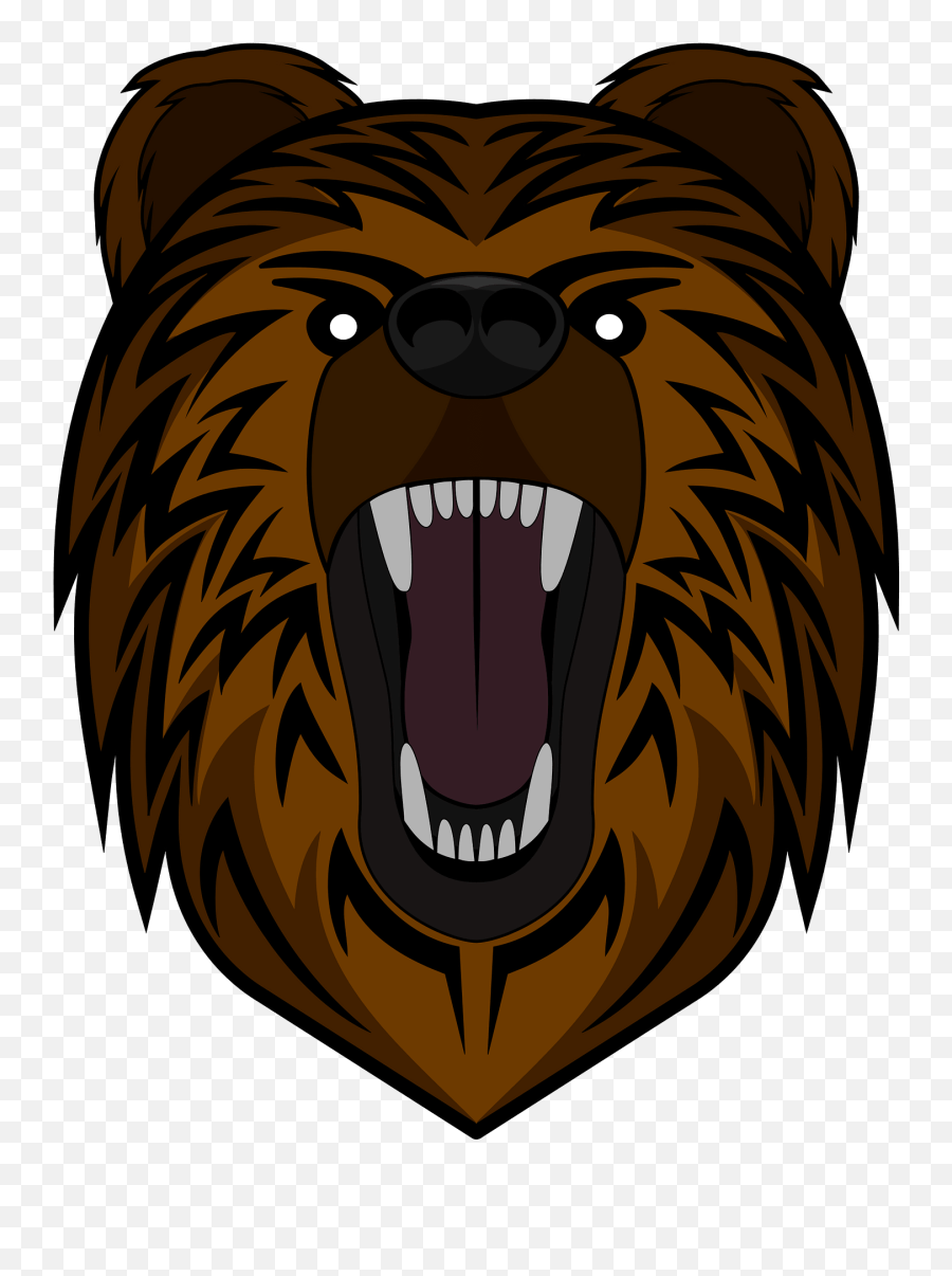 Bear Face With Bared Fangs Clipart - Clip Art Emoji,Fang Emoji