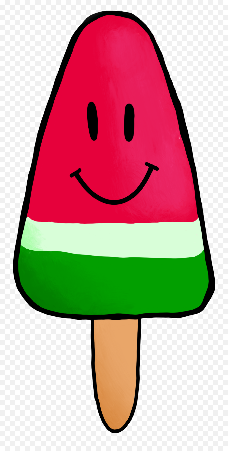 Smiley Watermelon Lolly Watermelon Lollies Cute - Girly Emoji,Emoticon Vids Rap Eminem New