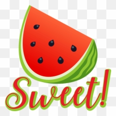 Summer Fun - Girly Emoji,Melon Emoji Sticker