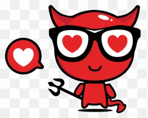 Red Evil Emoji Design Wall Sticker - Dot,Freaked Out Anime Emoji