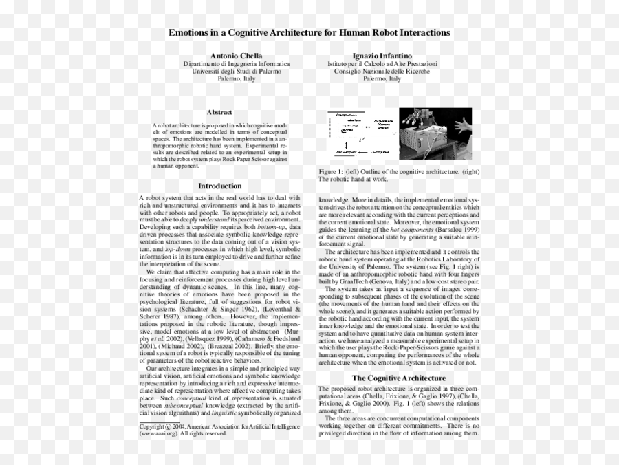 Pdf Emotions In A Cognitive Architecture For Human Robot - Horizontal Emoji,Emotions Have Three Components