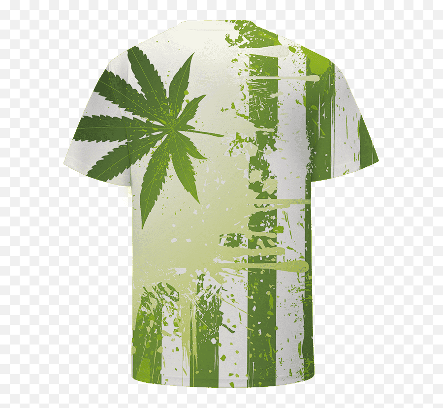 Marijuana Pot Weed Hemp Flag Green Dope Cool T - Shirt Short Sleeve Emoji,Weed Emoticon Reggae Transparent
