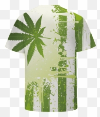 Marijuana Pot Weed Hemp Flag Green Dope Cool T - Shirt Short Sleeve Emoji,Weed Emoticon Reggae Transparent