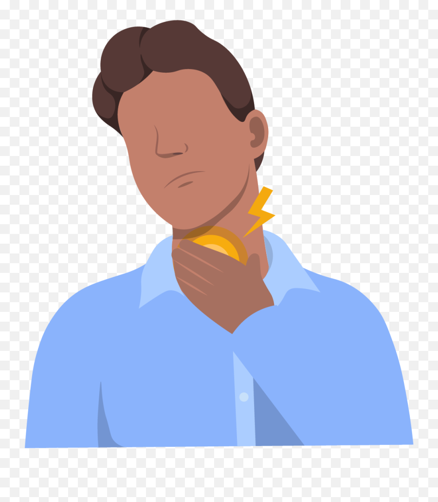 Pain In The Front Of The Neck Symptom - Pain In Right Side Of Neck From Front Emoji,Emoji With Back Pain