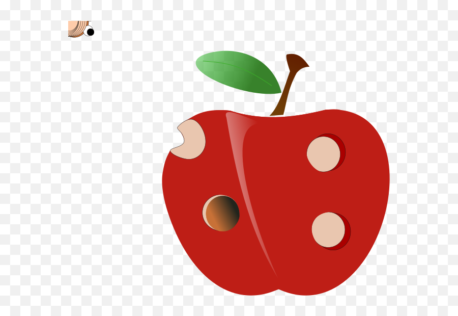 Openclipart - Clipping Culture Animation Emoji,Apple With Worm Emoticon