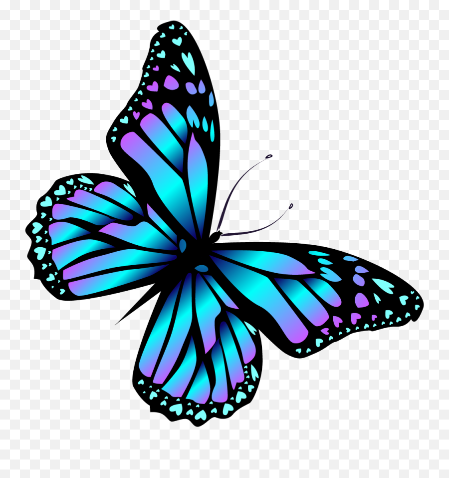 Butterfly Clip Art Butterfly Painting - Cartoon Butterfly Png Emoji,Purplebutterfly Emojis