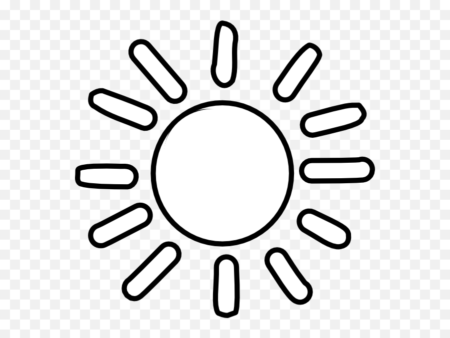 Sun Clipart Black And White Pictures Emoji,Black And White Sun Emoji