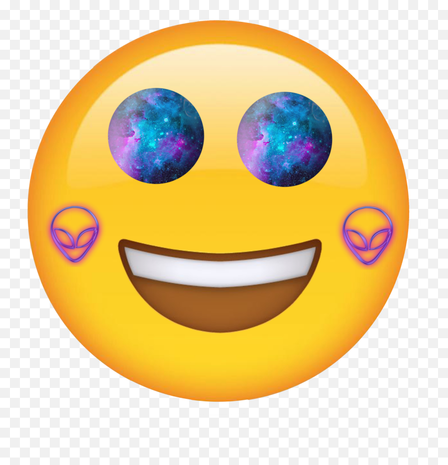 Space Galaxy Emoji Shook - Happy,Galaxy Emoji