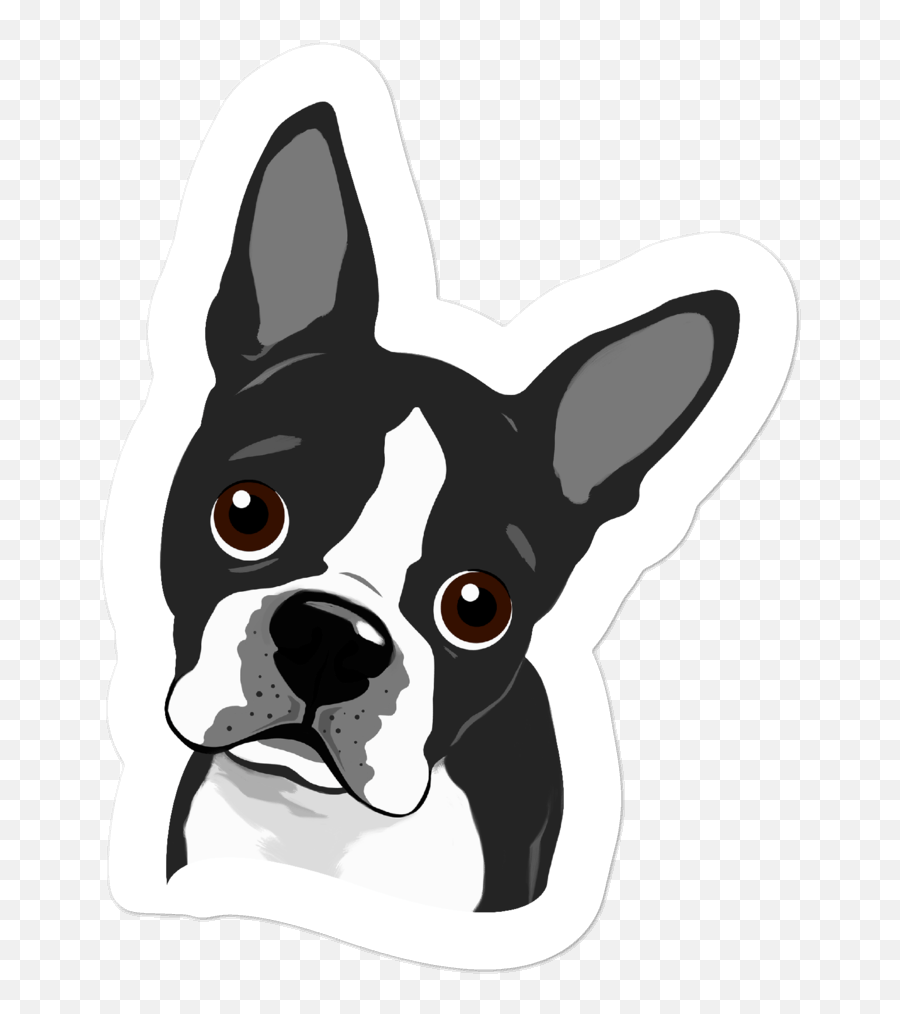 All Yours Stickers Hey Boston Terrier Emoji,Black And White Angry Emoji Faces Clipart For Vinyl