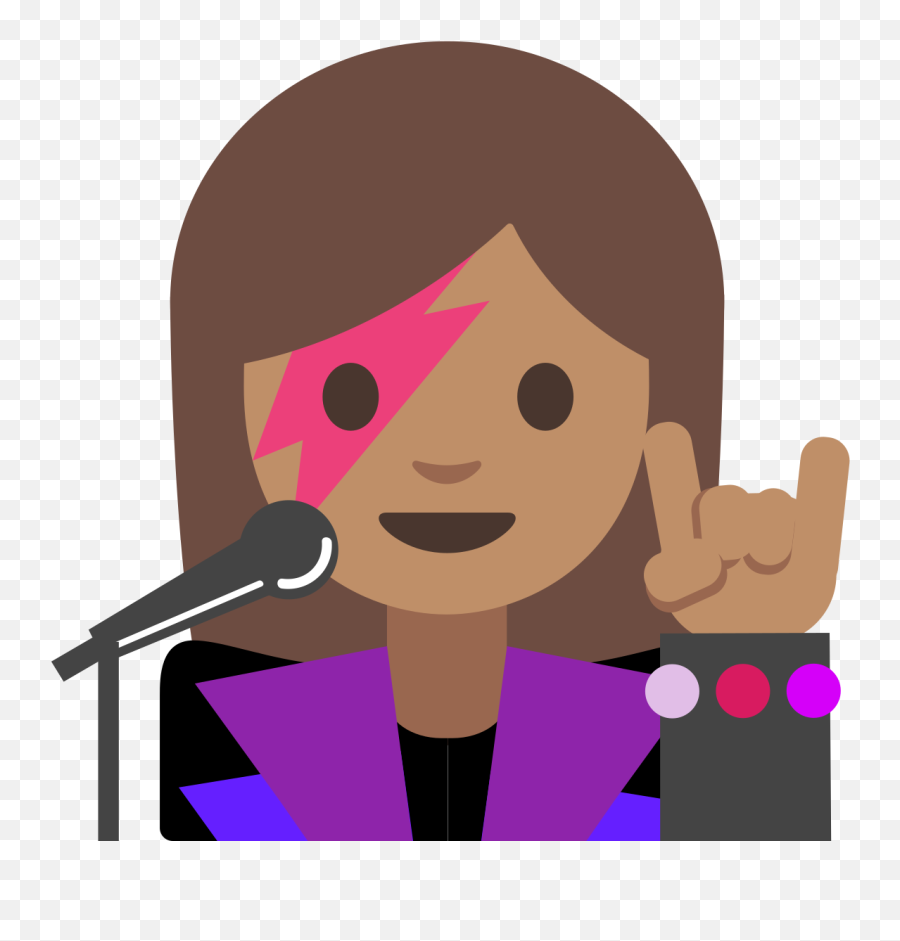 Fileemoji U1f469 1f3fd 200d 1f3a4svg - Wikimedia Commons Singer,Microphone Emoji Transparent