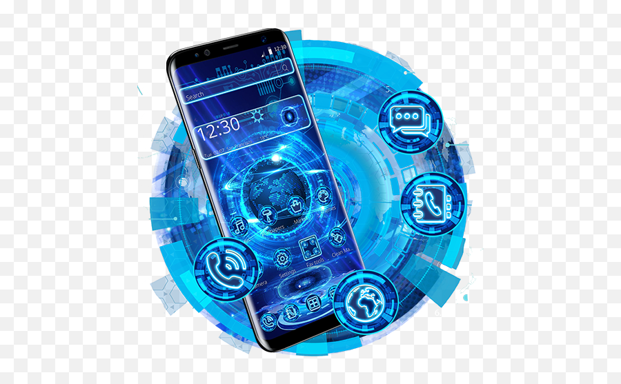 Blue Tech Earth Theme Apk 113 - Download Apk Latest Version Emoji,Samsung Emojis Earth