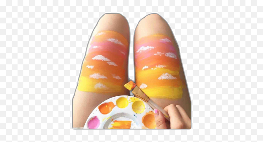 Paint Paints Painting Legs Sticker - Artsy Aesthetic Cloud Painting Emoji,Painting Nails Emoji
