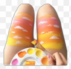 Paint Paints Painting Legs Sticker - Artsy Aesthetic Cloud Painting Emoji,Painting Nails Emoji