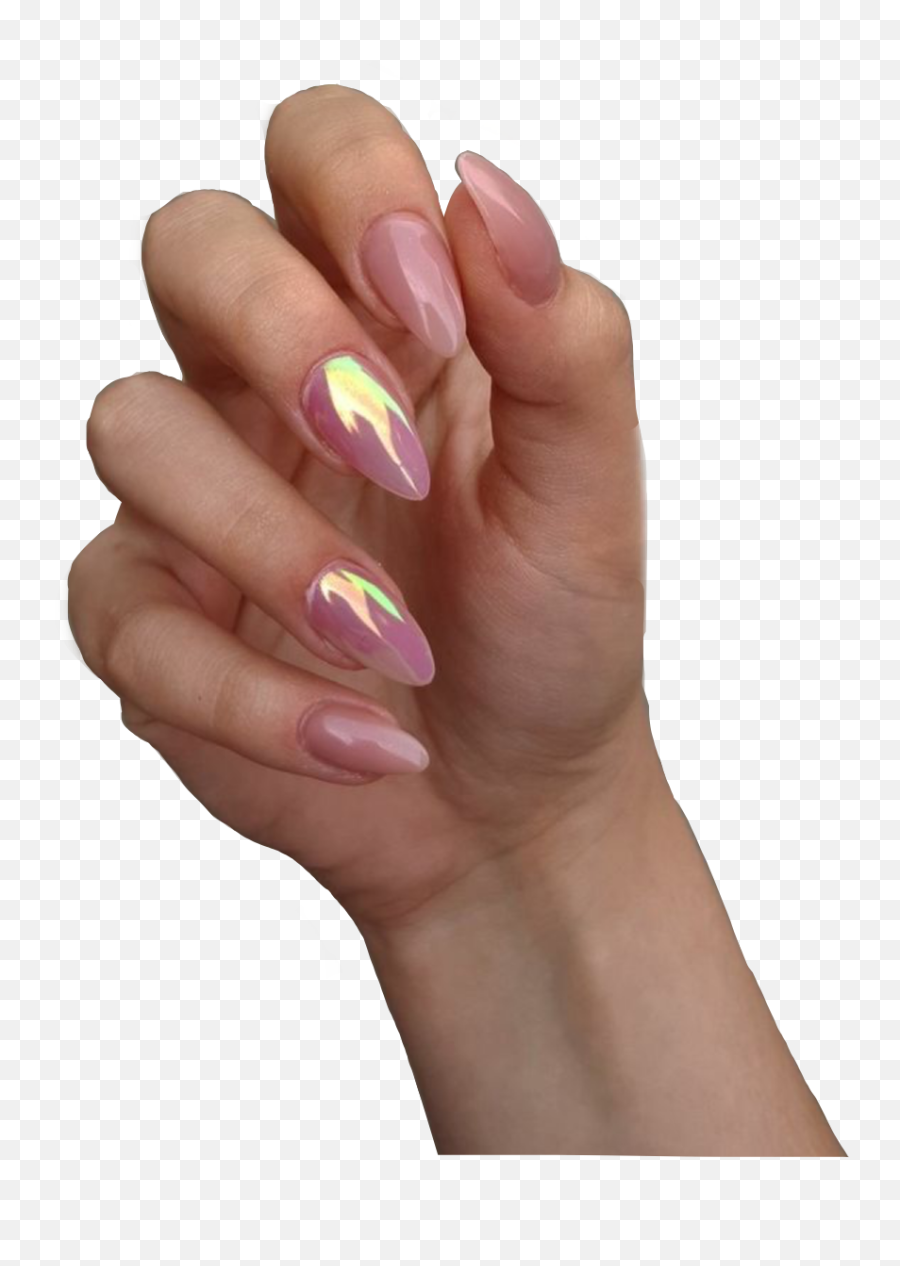 Cute Pink Nails Niche Meme Sticker - Niche Meme Png Pink Emoji,Nails Emoji Png