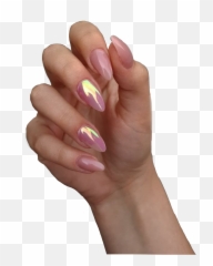 Cute Pink Nails Niche Meme Sticker - Niche Meme Png Pink Emoji,Nails Emoji Png