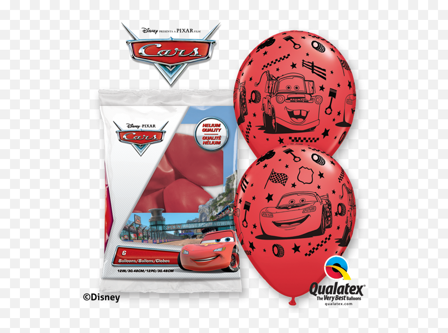 6 X 12 Qualatex Latex Balloons - Lighting Mcqueen U0026 Mater Balloon Emoji,Disney Pixar Emoji