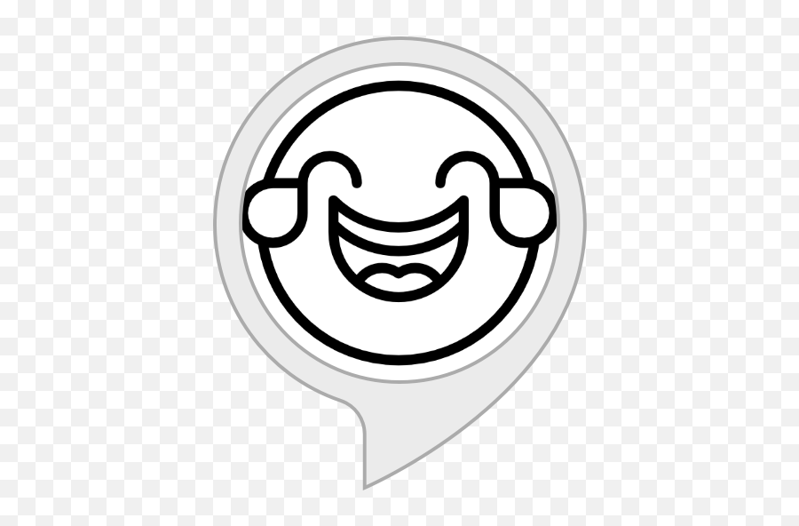 Amazoncom Nerdy Jokes Alexa Skills - Laughing Symbol Black White Emoji,Nerdy Emoticon