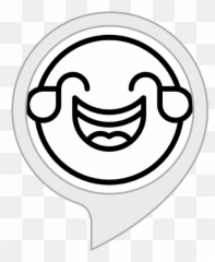 Amazoncom Nerdy Jokes Alexa Skills - Laughing Symbol Black White Emoji,Nerdy Emoticon