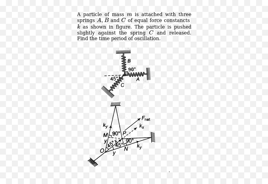 A Tray Of Mass 12 Kg Is Supported By Two Identical Springs - Particle Of Mass M Is Attached Emoji,Equilibrium Killer Of Emotions