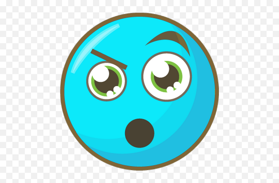 Ee Smiley Bleu Surpris - Smiley Bleu Png Emoji,Questioning Emoji